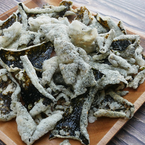 버섯가루 김부각 50g 5봉 와사비맛 기본맛 세트 국내산 수제 찹쌀 영양 간식